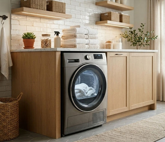Dryer front banner